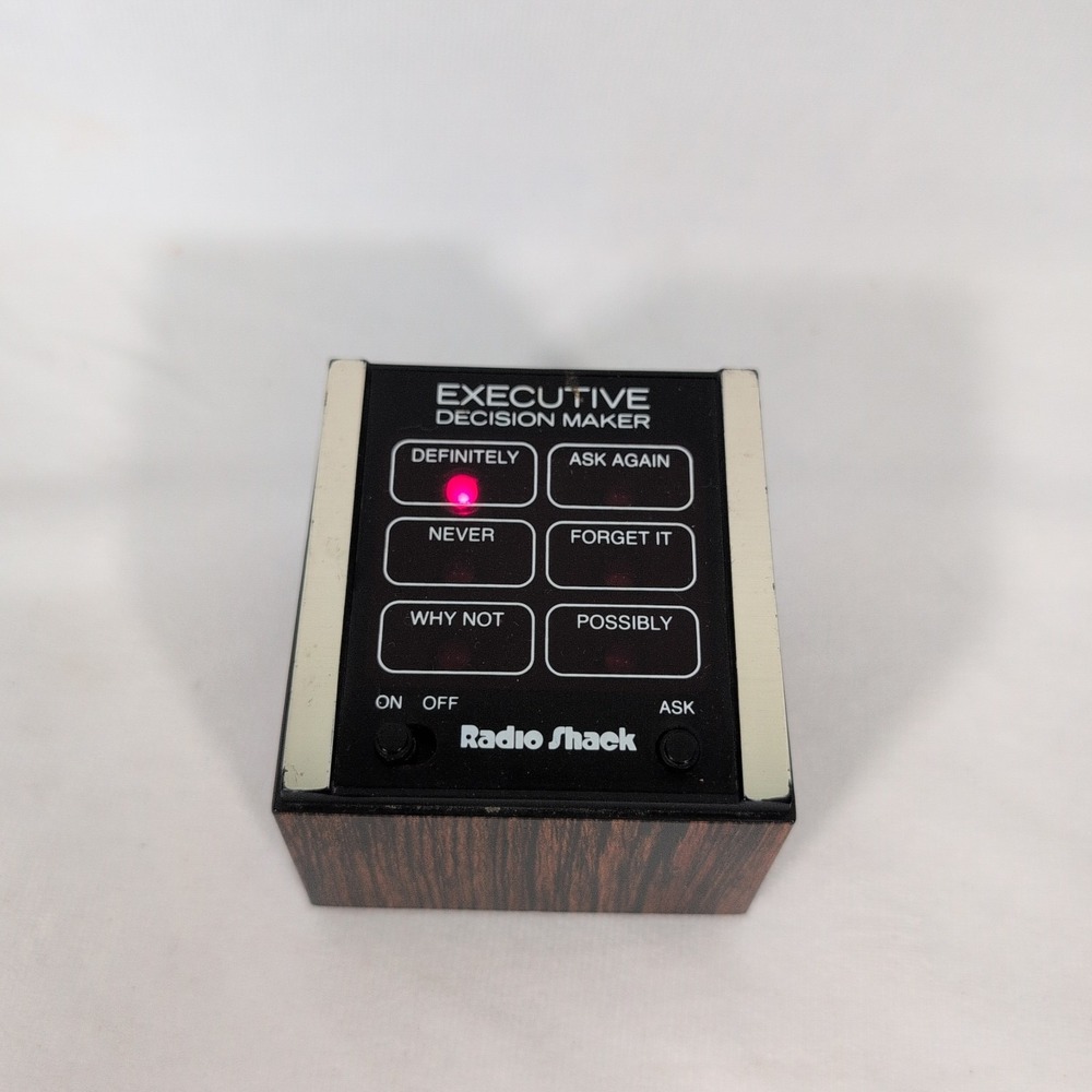 Tandy Executive Decision Maker  #60-1008 Radio Shack 6 Answers Tested Works Vtg